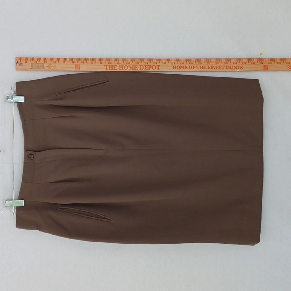 Vintage Anne Klein ll Dark Taupe Pencil Skirt, Size 14